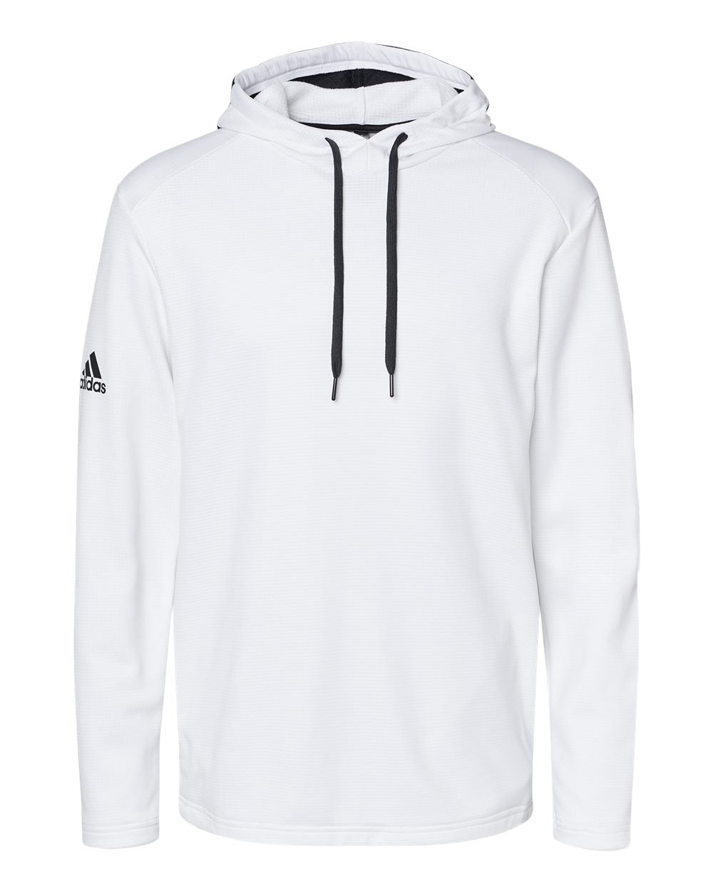 Adidas A530 Textured Mixed Media Hooded Sweatshirt #color_White