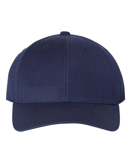 Navy Color Premium Curved Visor Snapback Cap Back View