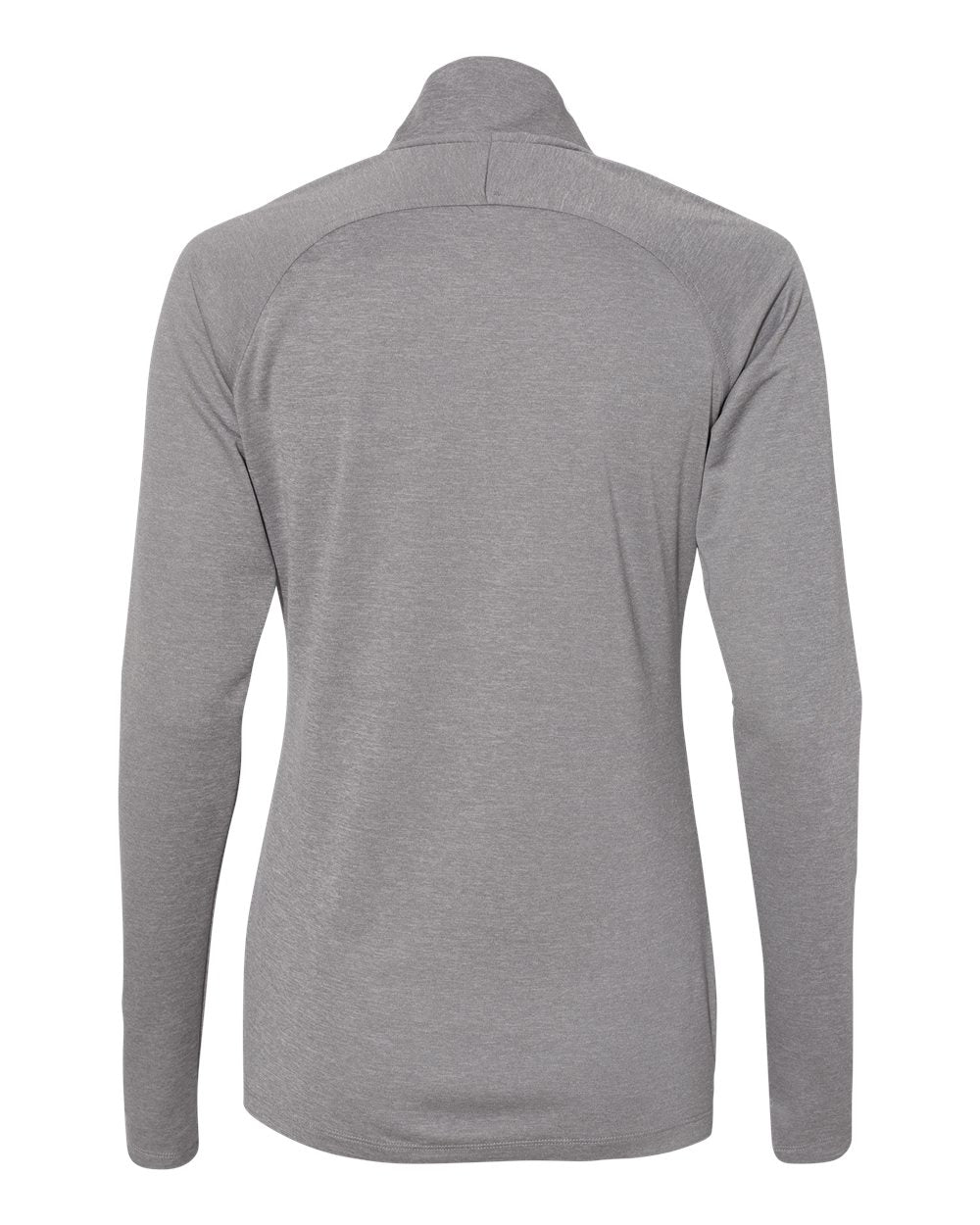 Adidas A281 Women's Lightweight Quarter-Zip Pullover #color_Grey Three Heather/ Carbon