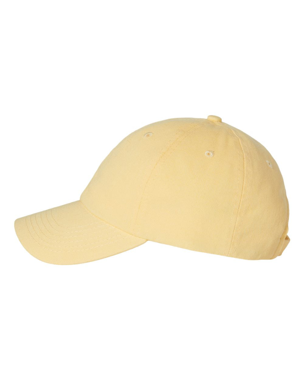 Butter Stitch Color Adult Bio-Washed Classic Dad’s Cap Side View