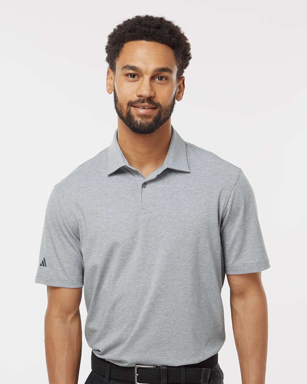 Adidas A590 Blend Polo T-Shirt #colormdl_Grey Three Melange
