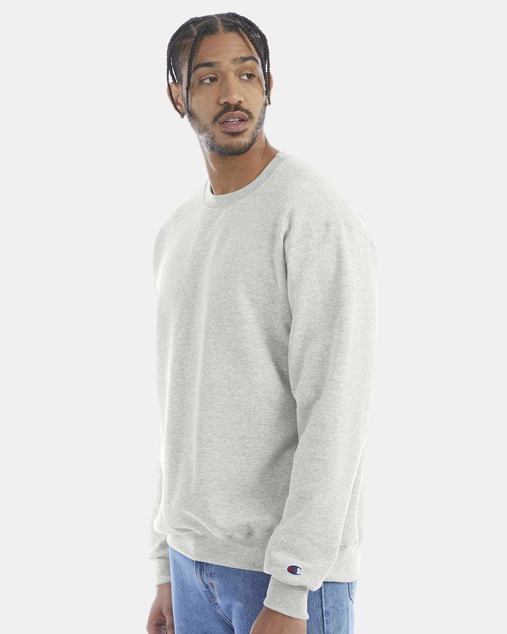 Champion Powerblend® Crewneck Sweatshirt S600 #colormdl_Silver Grey