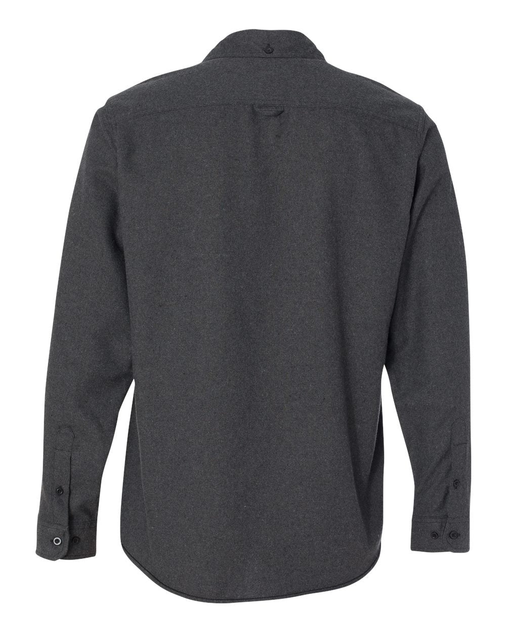 Burnside Solid Long Sleeve Flannel Shirt 8200 #color_Charcoal