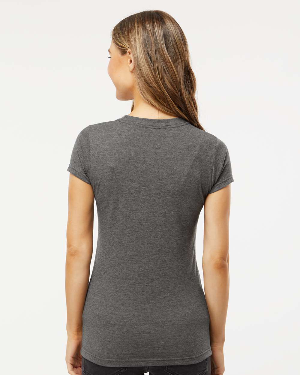 M&O Women's Deluxe Blend T-Shirt 3540 #colormdl_Heather Charcoal