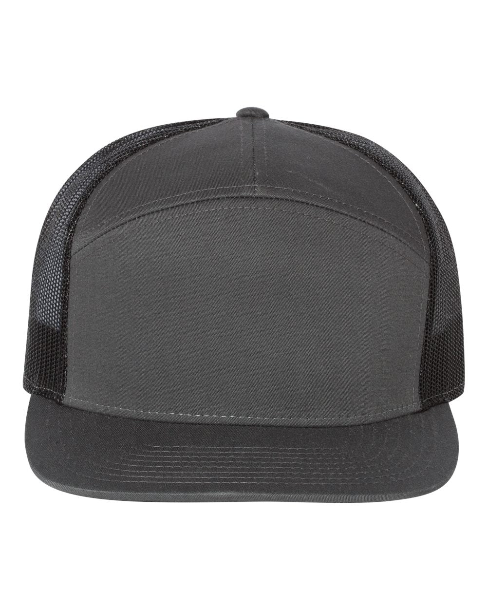 Richardson Seven-Panel Trucker Cap 168 Charcoal and Black Color Richardson Seven-Panel Trucker Cap