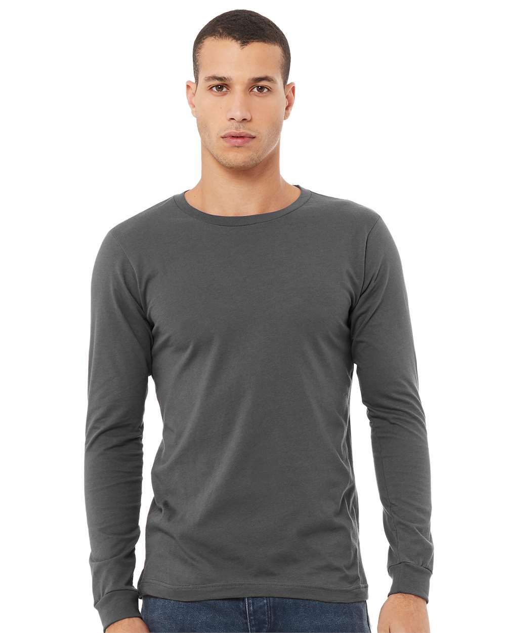 BELLA + CANVAS Unisex Jersey Long Sleeve Tee 3501 #colormdl_Asphalt