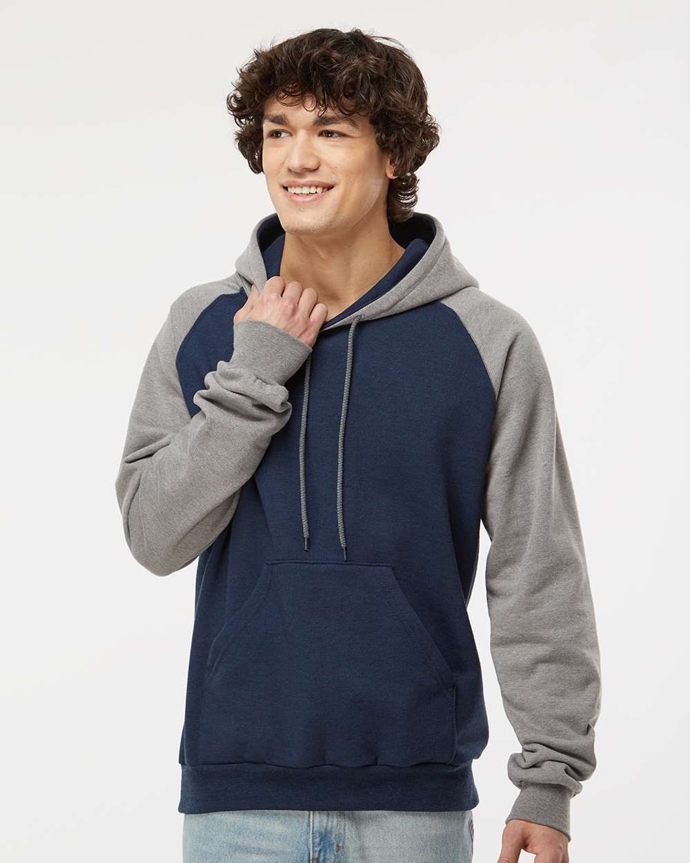 #colormdl_Heather Navy/ Grey Heather
