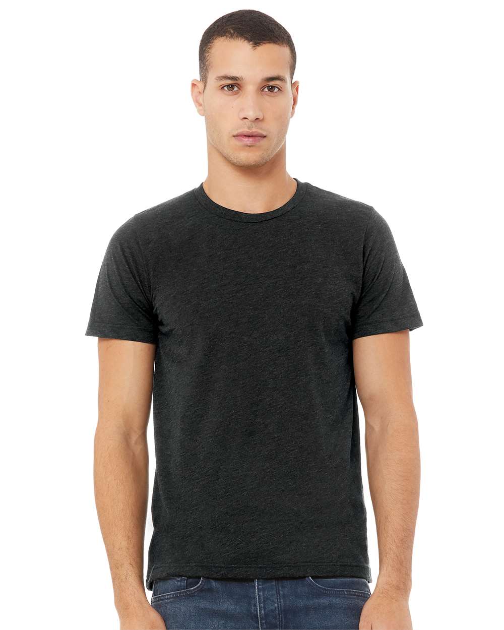 Charcoal Black Triblend Color Unisex Triblend Tee