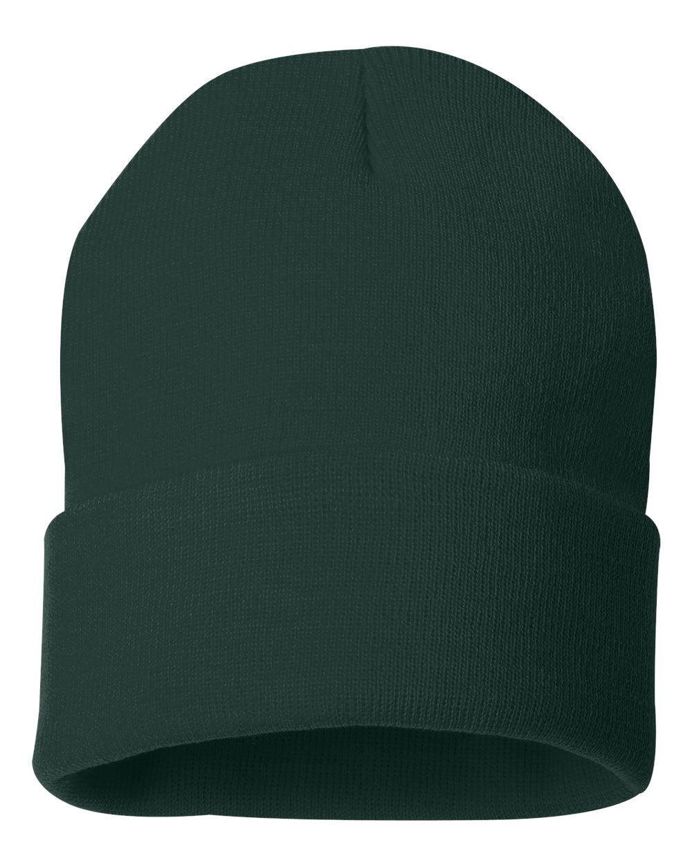 Forest Color Sportsman Solid 12" Cuffed Beanie