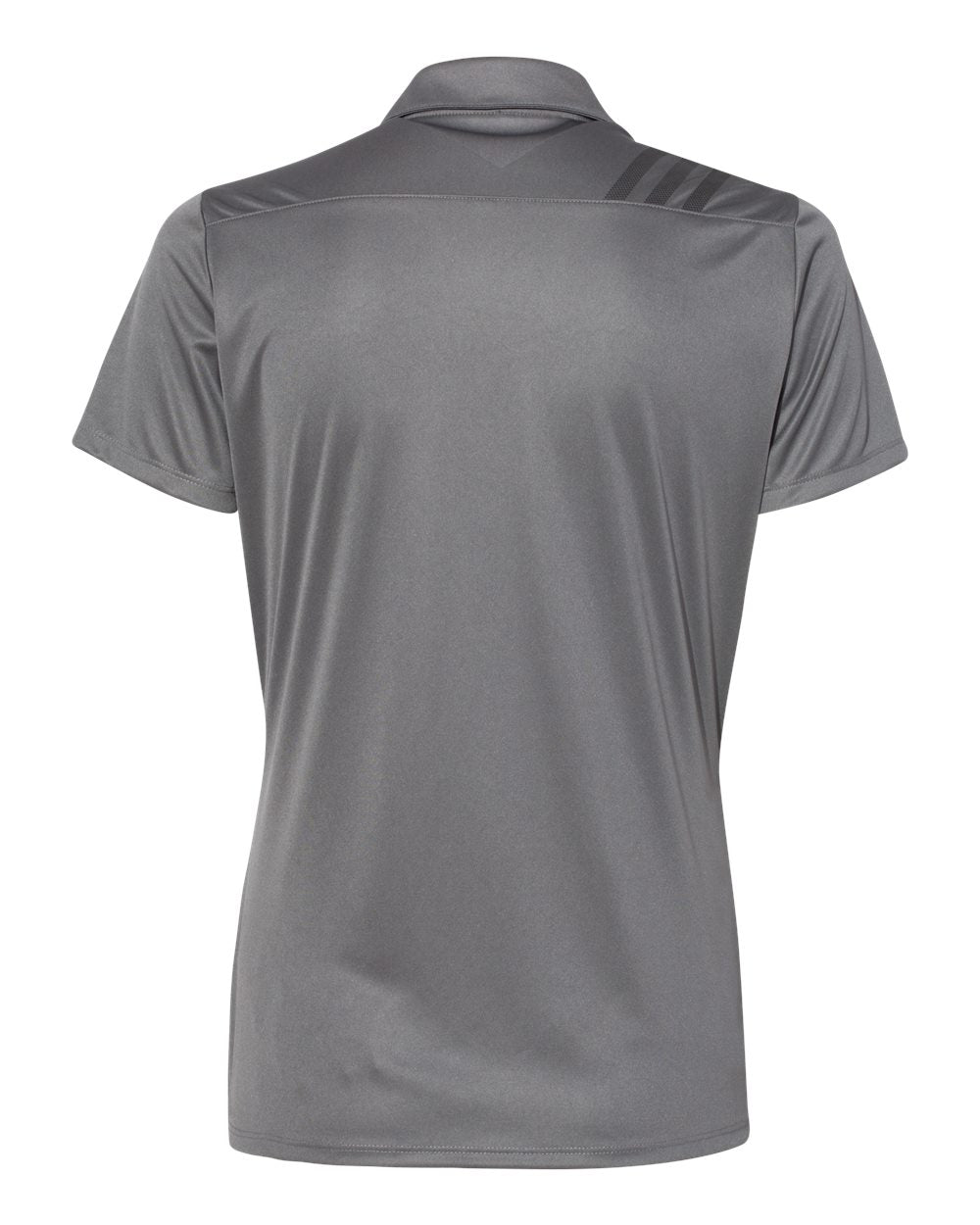 Adidas A325 Women's 3-Stripes Shoulder Polo #color_Grey Five/ Black