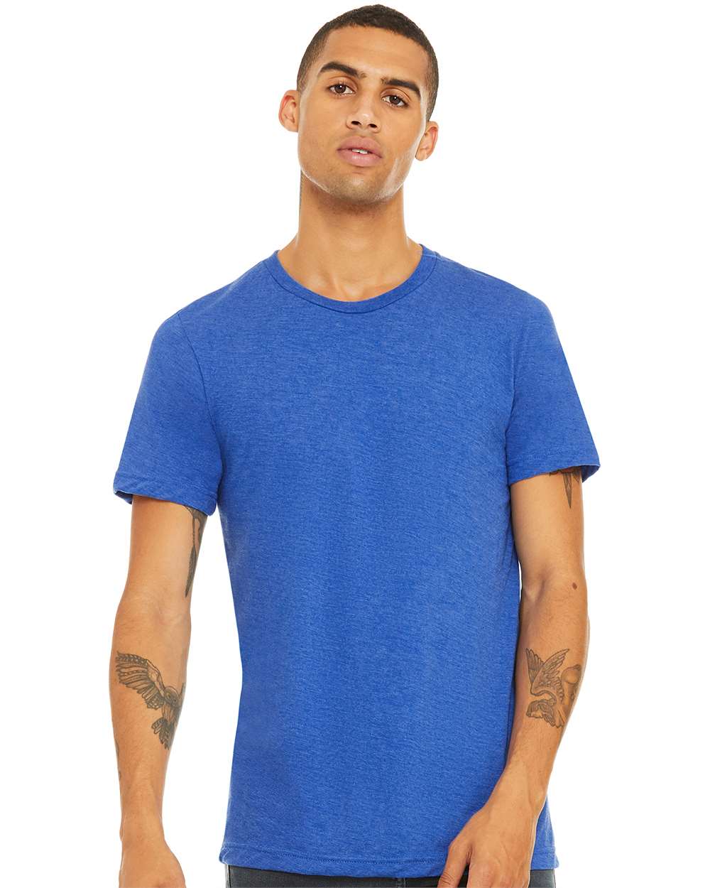 BELLA + CANVAS Unisex Triblend Tee 3413 #colormdl_True Royal Triblend