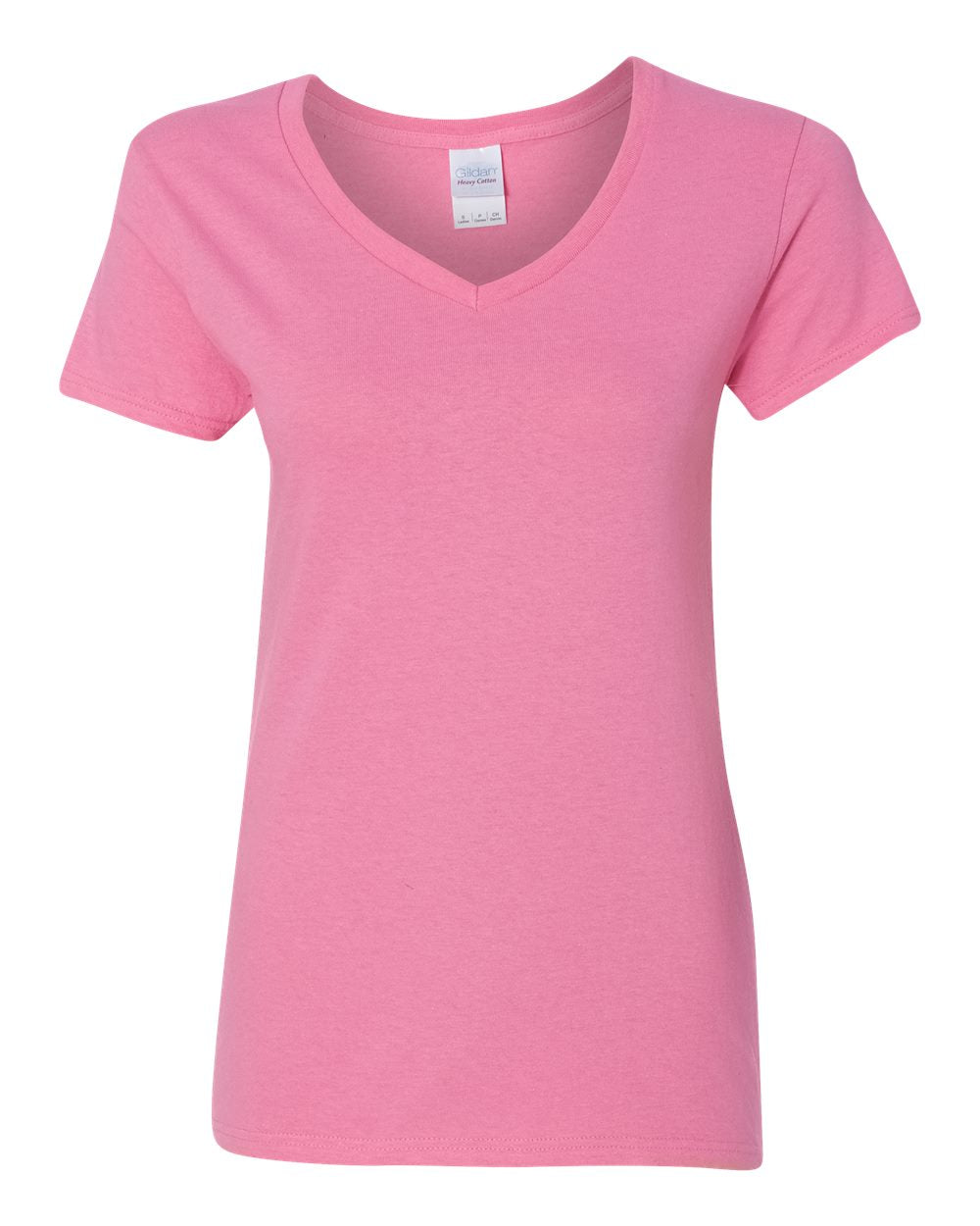 Gildan Heavy Cotton™ Women’s V-Neck T-Shirt 5V00L #color_Azalea
