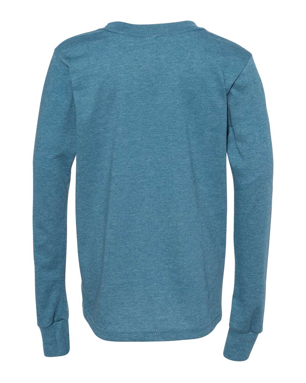 BELLA + CANVAS Unisex Heather CVC Long Sleeve Tee 3501CVC #color_Heather Deep Teal