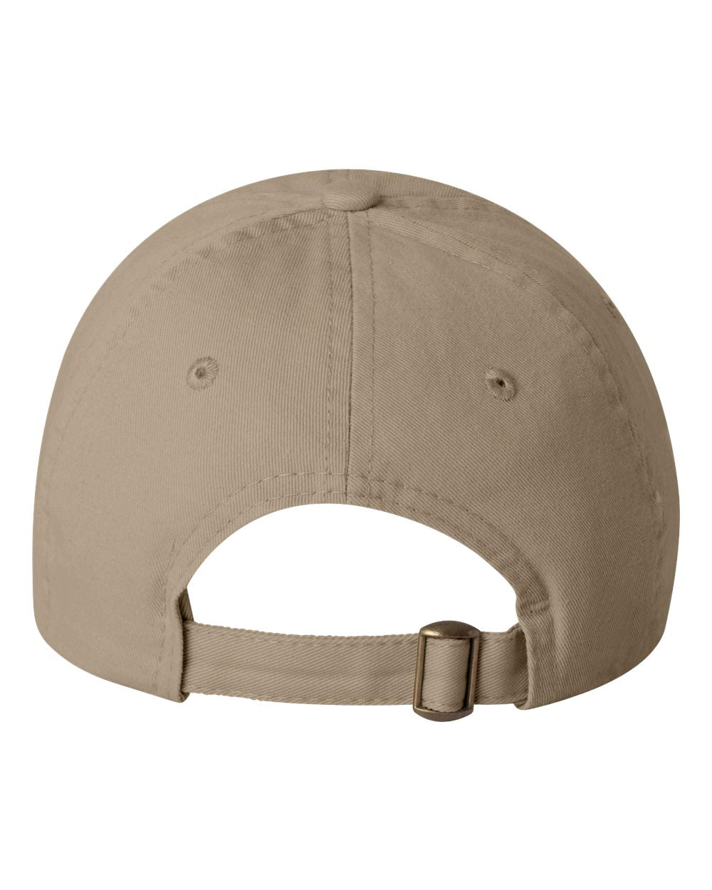 Valucap Small Fit Bio-Washed Dad's Cap VC300Y Khaki Color Valucap Small Fit Bio-Washed Dad's Cap Back View