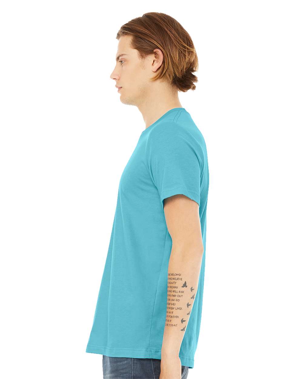 BELLA + CANVAS Unisex Jersey Tee 3001 mdl Turquoise Color BELLA + CANVAS Unisex Jersey Tee