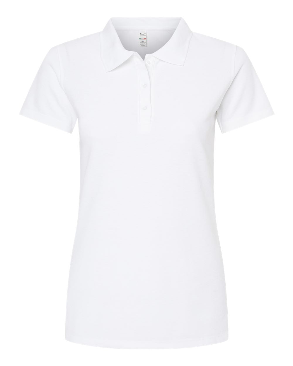 M&O Women's Soft Touch Polo 7007 #color_Fine White