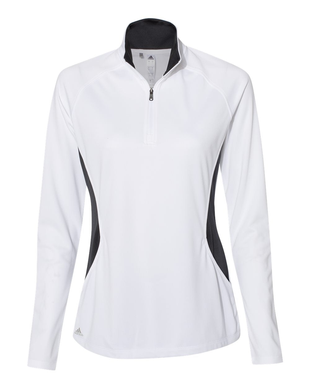 Adidas A281 Women's Lightweight Quarter-Zip Pullover #color_White/ Carbon