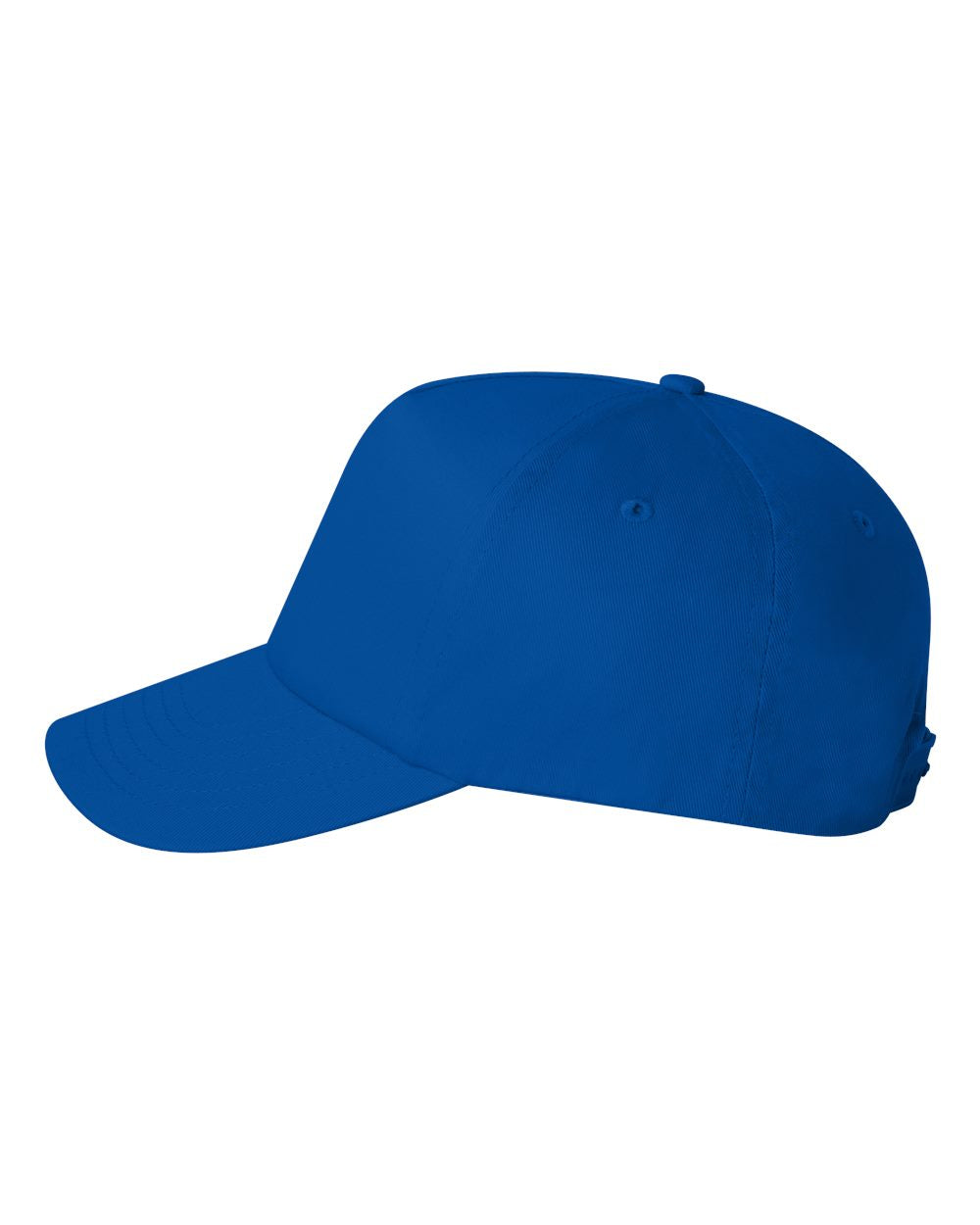 Valucap Five-Panel Twill Cap 8869 Royal Blue Color Valucap Five-Panel Twill Cap Side View