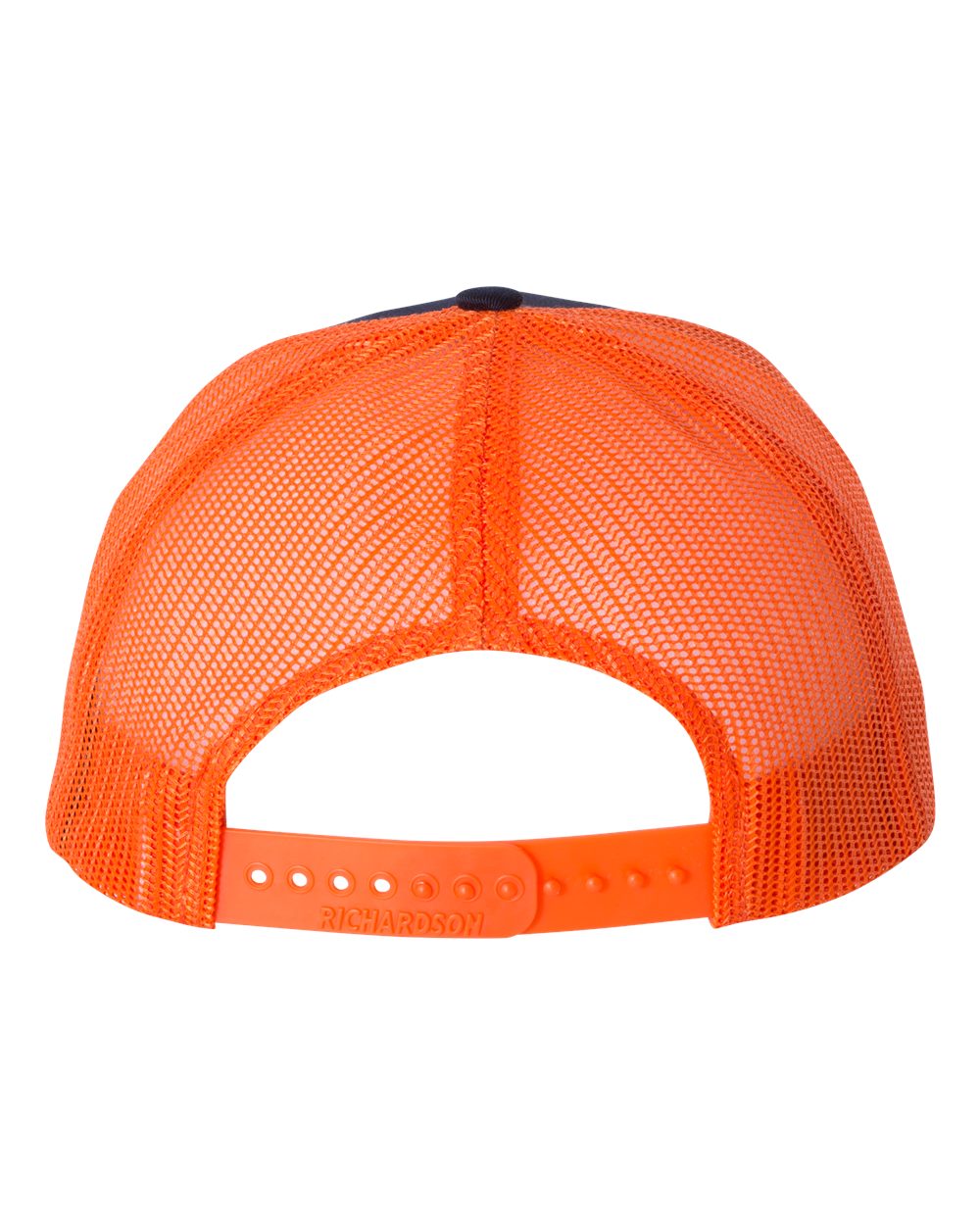 Navy and Orange Color Adjustable Snapback Trucker Cap