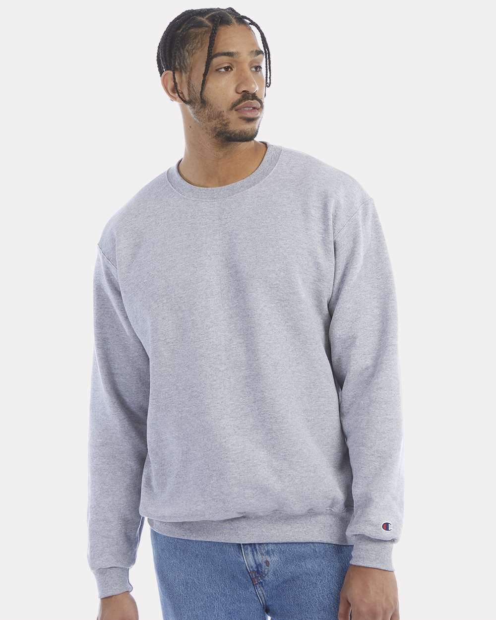 Champion Powerblend® Crewneck Sweatshirt S600 #colormdl_Light Steel