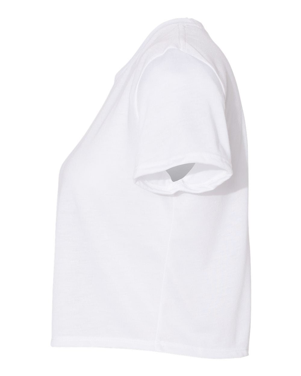 White Color Women’s Flowy CropTee