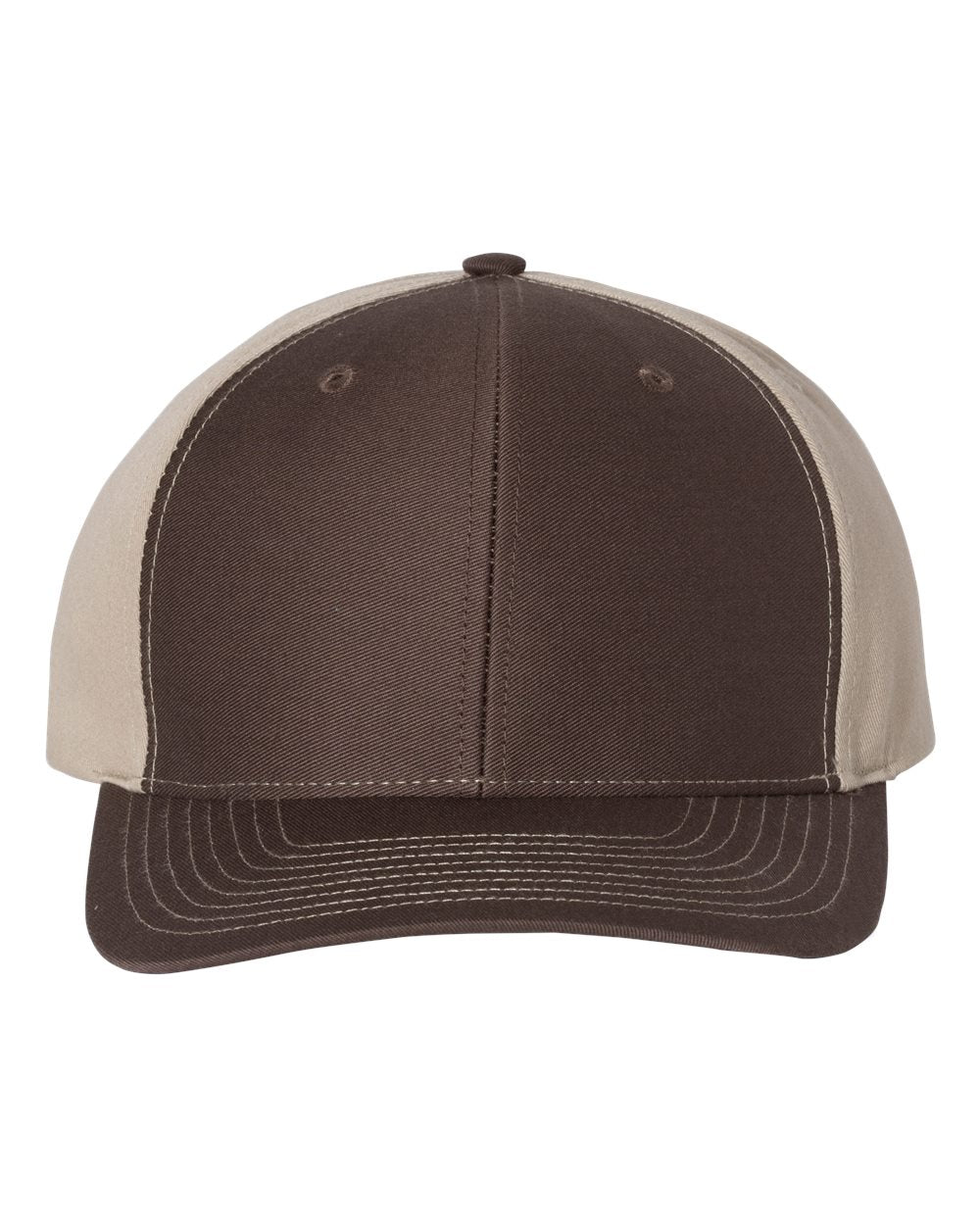 Richardson Twill Back Trucker Cap 312 Brown and Khaki Color Richardson Twill Back Trucker Cap