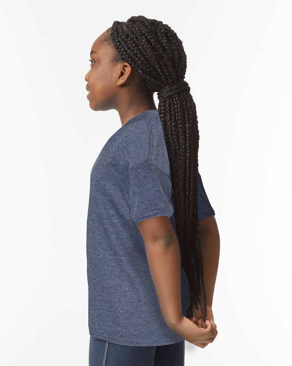 Gildan Softstyle® Youth T-Shirt 64000B #colormdl_Heather Navy