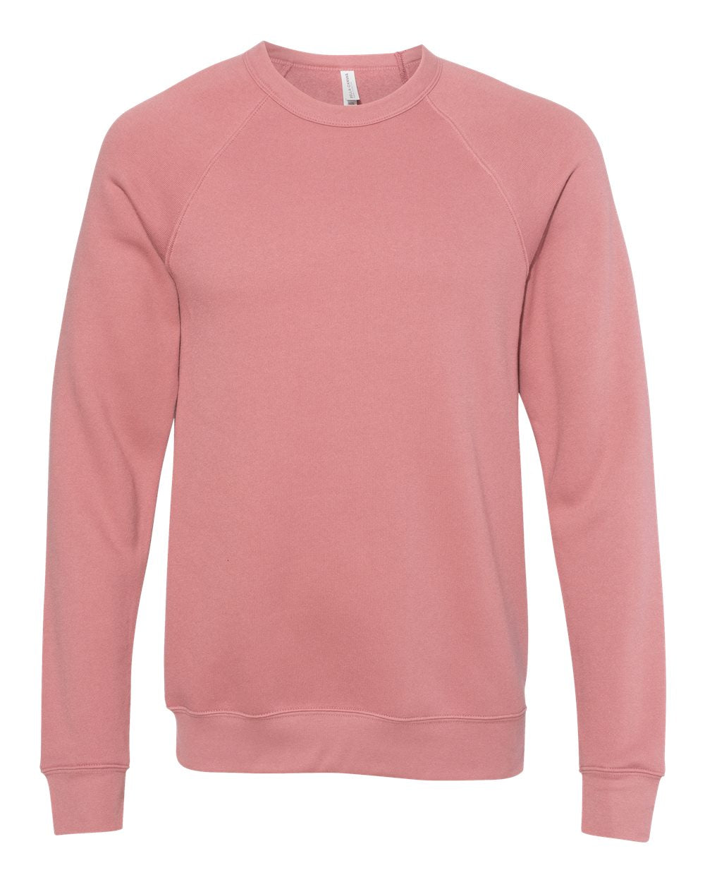 Mauve Color Unisex Sponge Fleece Raglan Crewneck Sweatshirt