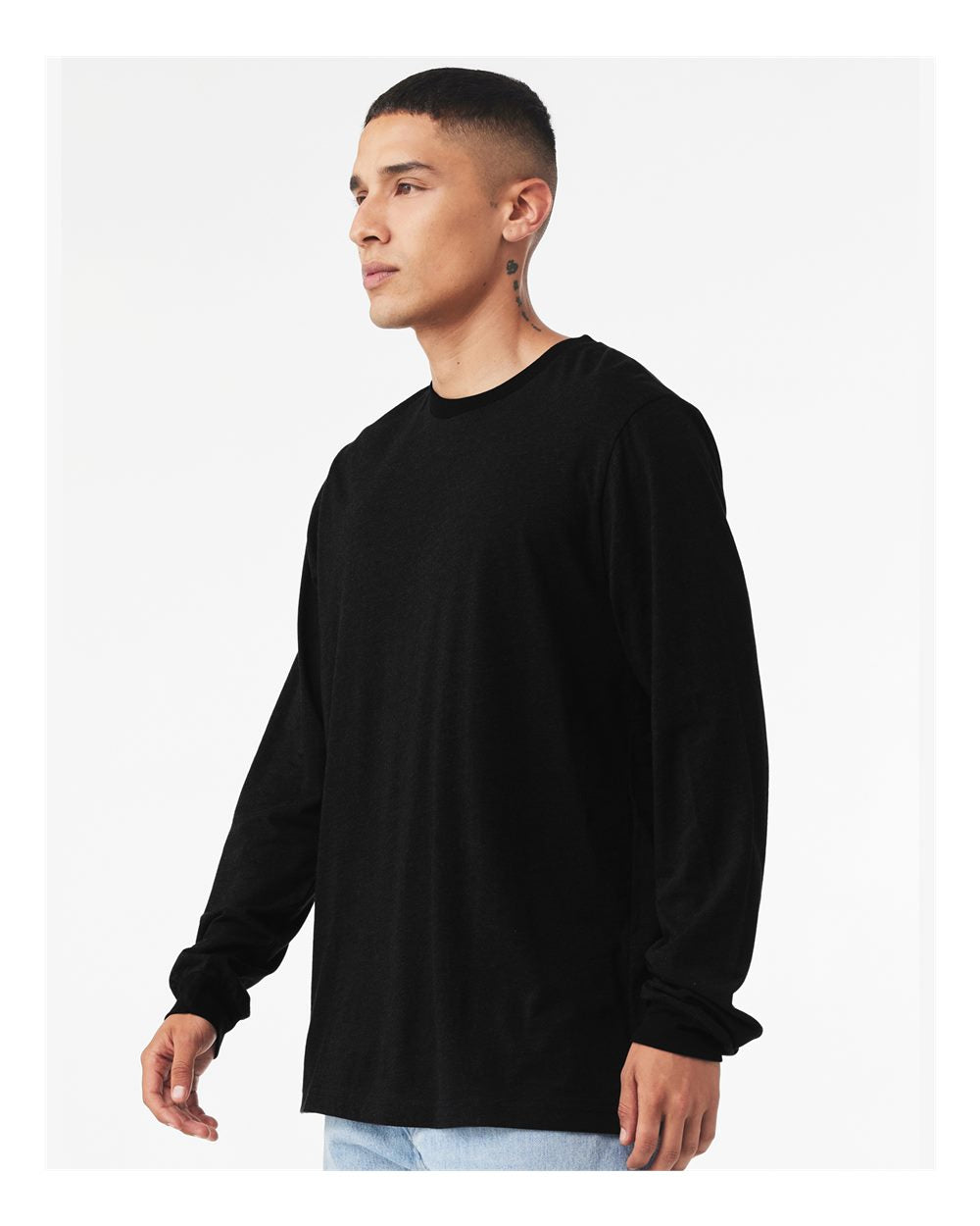 BELLA + CANVAS Unisex Jersey Long Sleeve Tee 3501 #colormdl_Black