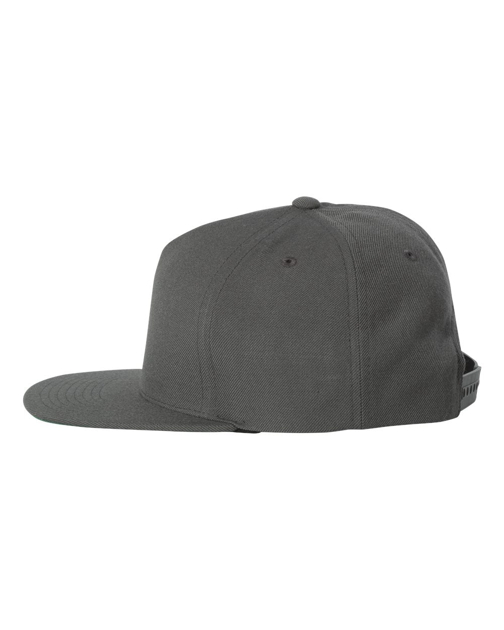 YP Classics Wool Blend Snapback Cap 5089M Dark Grey Color Wool Blend Snapback Cap Side View