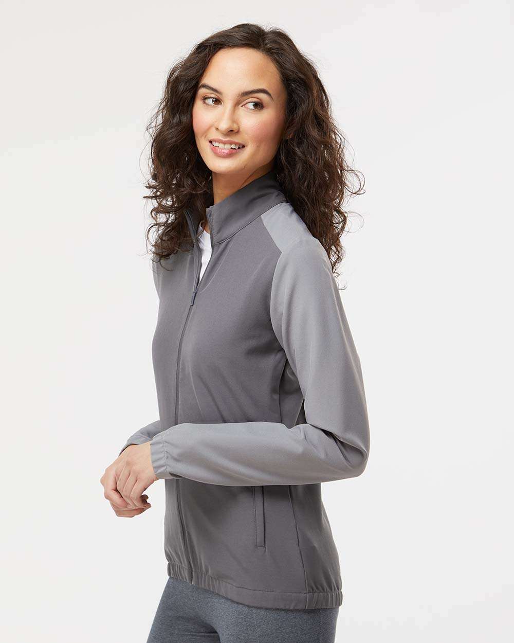 Adidas A268 Women's 3-Stripes Full-Zip Jacket #colormdl_Grey Five/ Grey Three