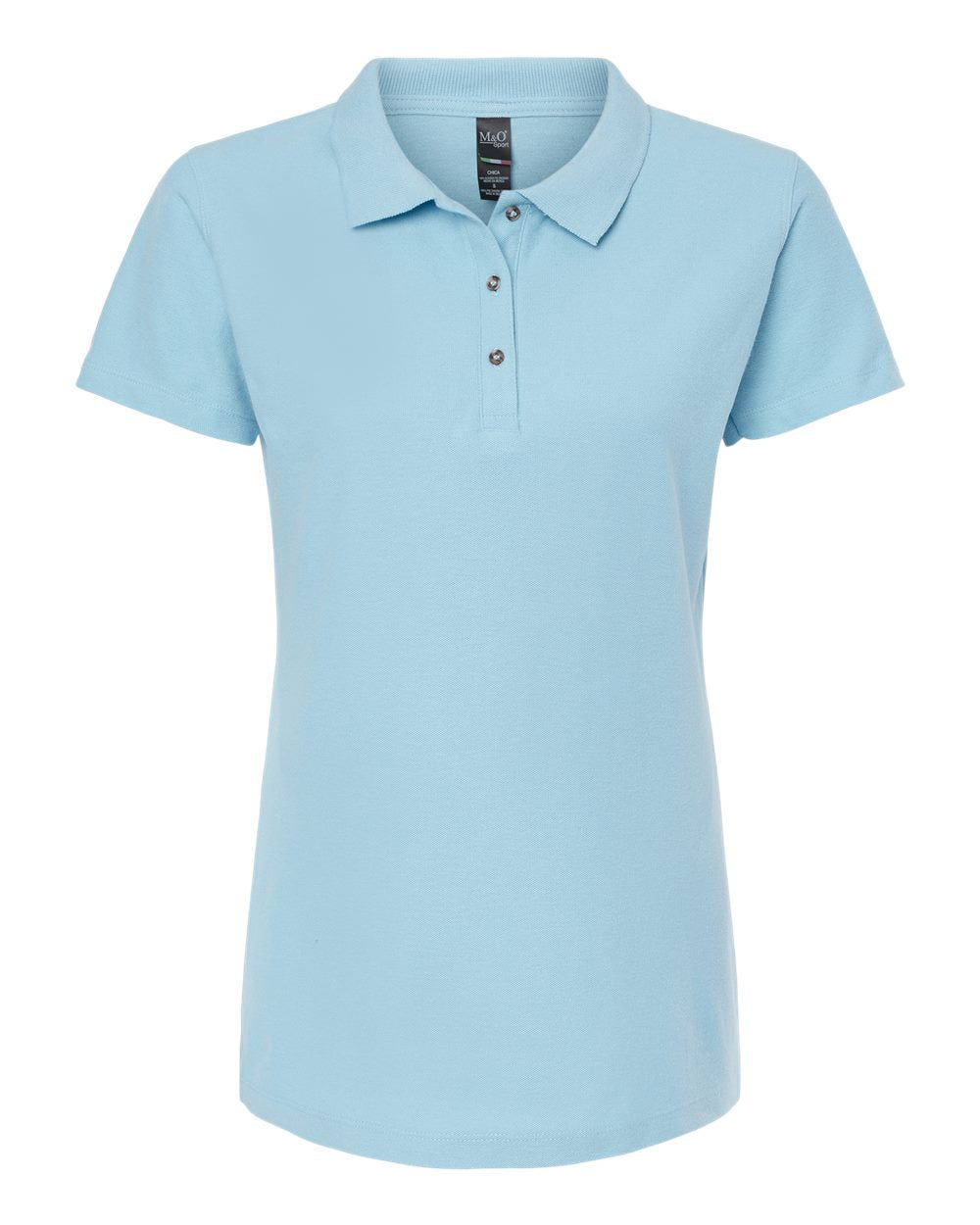 M&O Women's Ringspun Polo 7600 #color_Light Blue