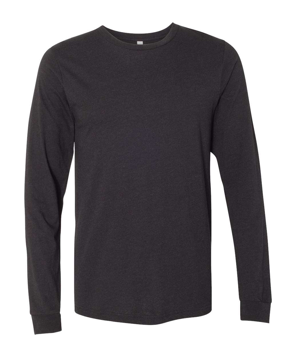 BELLA + CANVAS Unisex Heather CVC Long Sleeve Tee 3501CVC #color_Black Heather