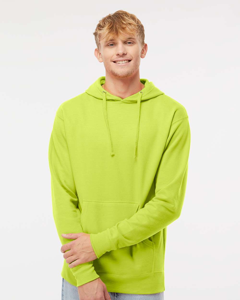 Independent Trading Co. Midweight Hooded Sweatshirt SS4500 #colormdl_Safety Yellow