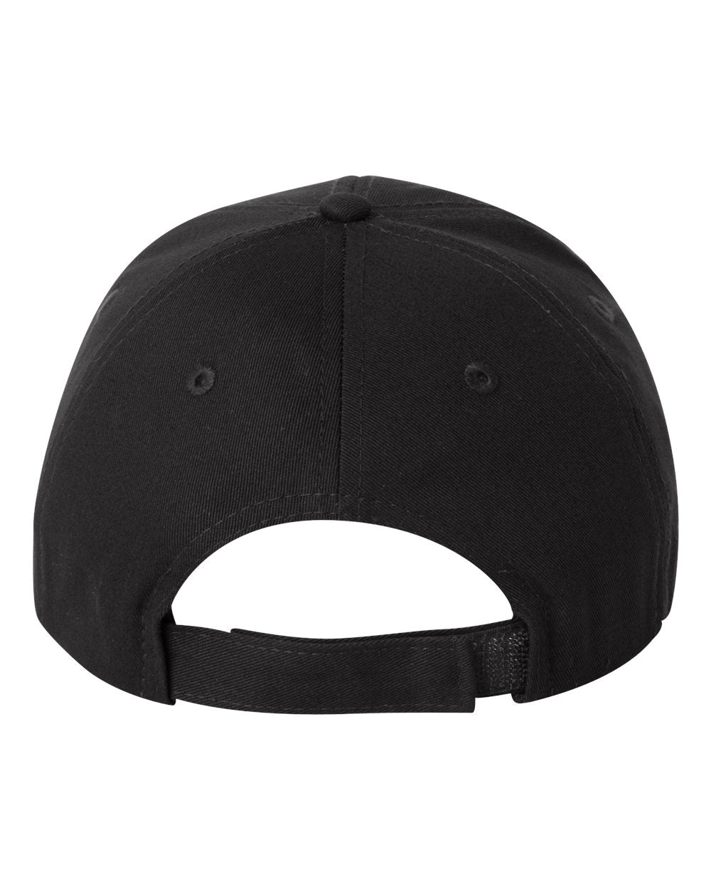 Black Color Valucap Chino Cap Back View