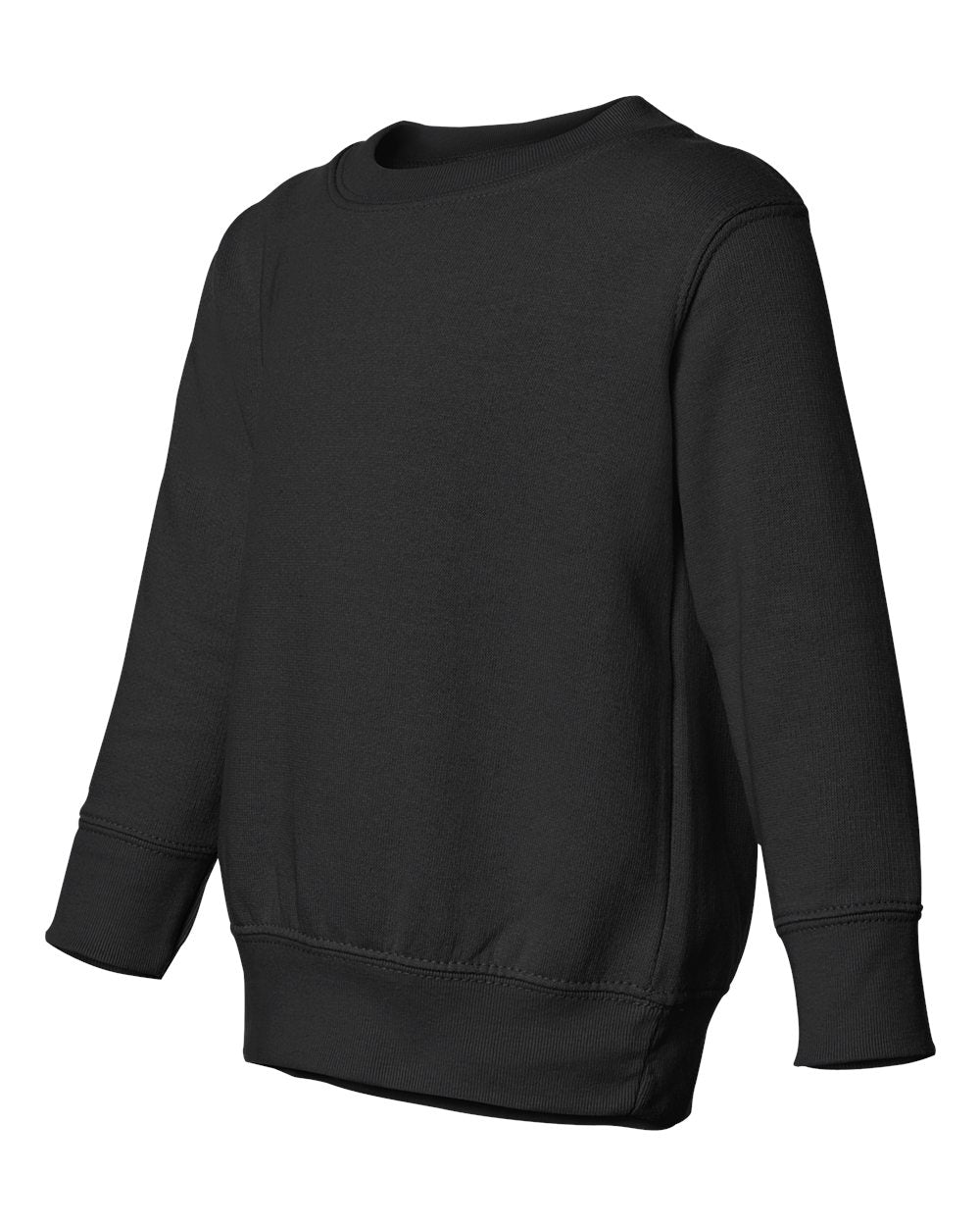 Rabbit Skins Toddler Fleece Crewneck Sweatshirt 3317 #color_Black