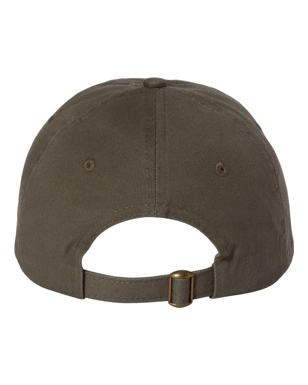 Olive Color Adult Bio-Washed Classic Dad’s Cap Back View
