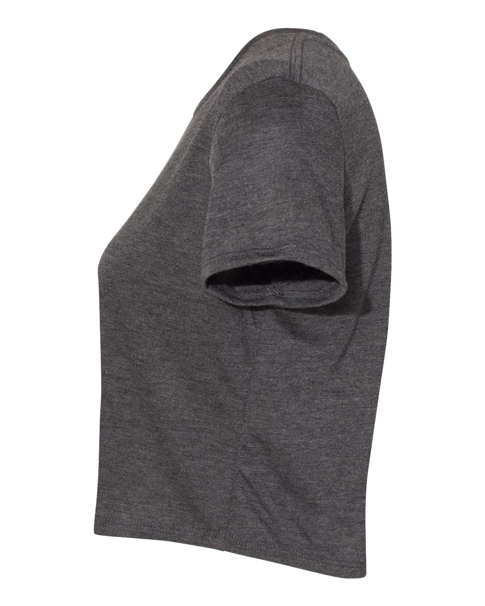 Dark Grey Heather Color Women’s Flowy CropTee