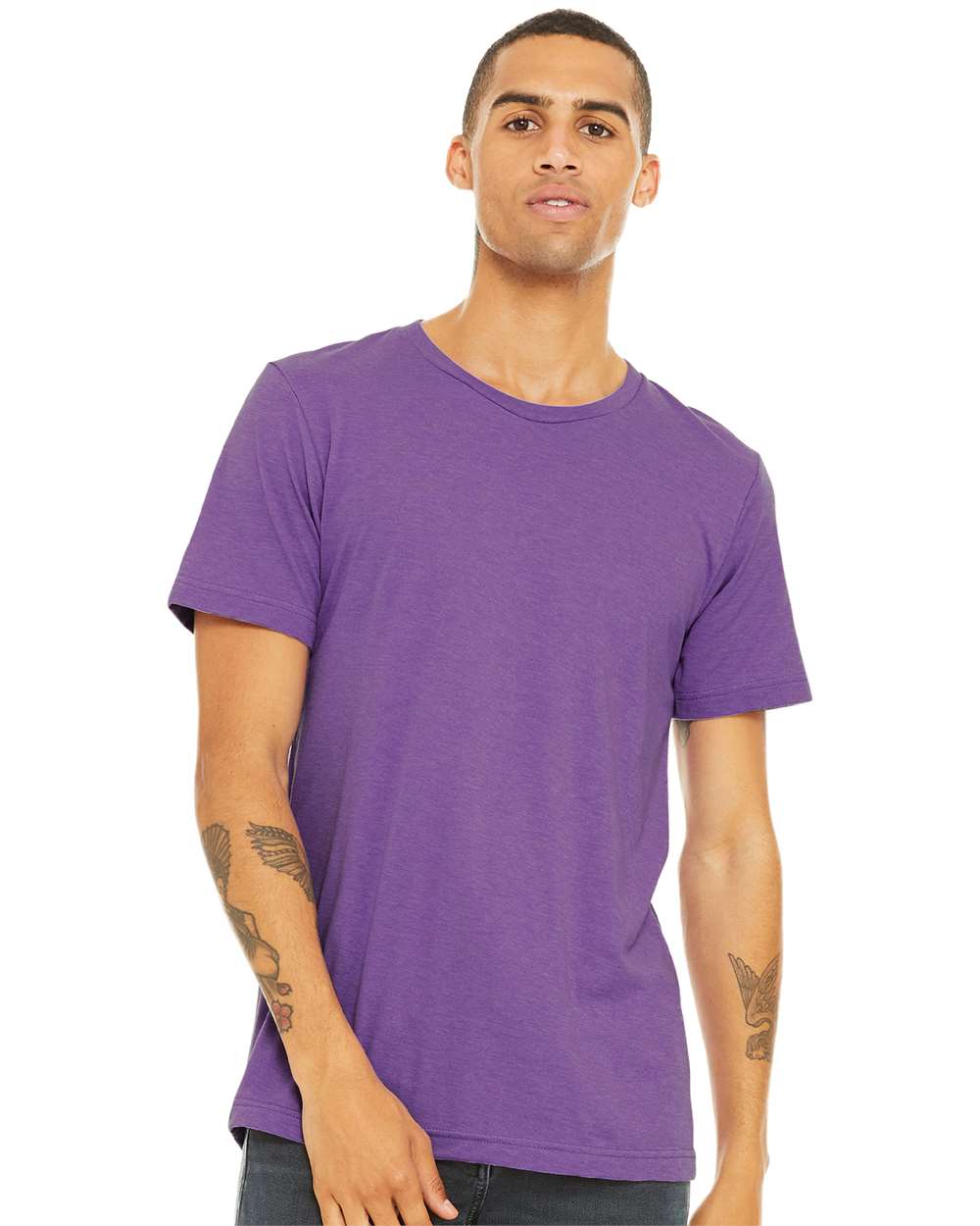 BELLA + CANVAS Unisex Triblend Tee 3413 #colormdl_Purple Triblend