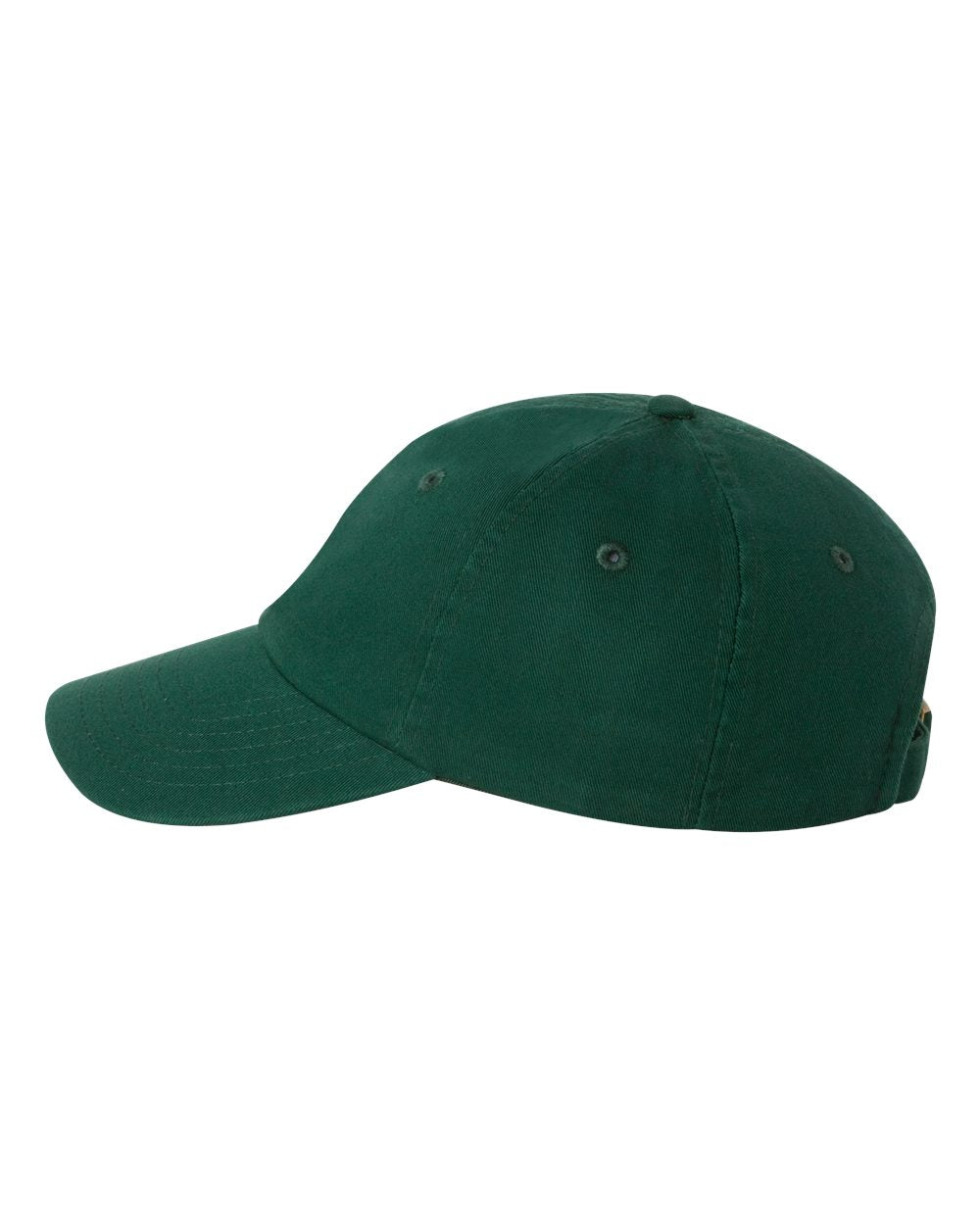 Forest Green Color Adult Bio-Washed Classic Dad’s Cap Side View