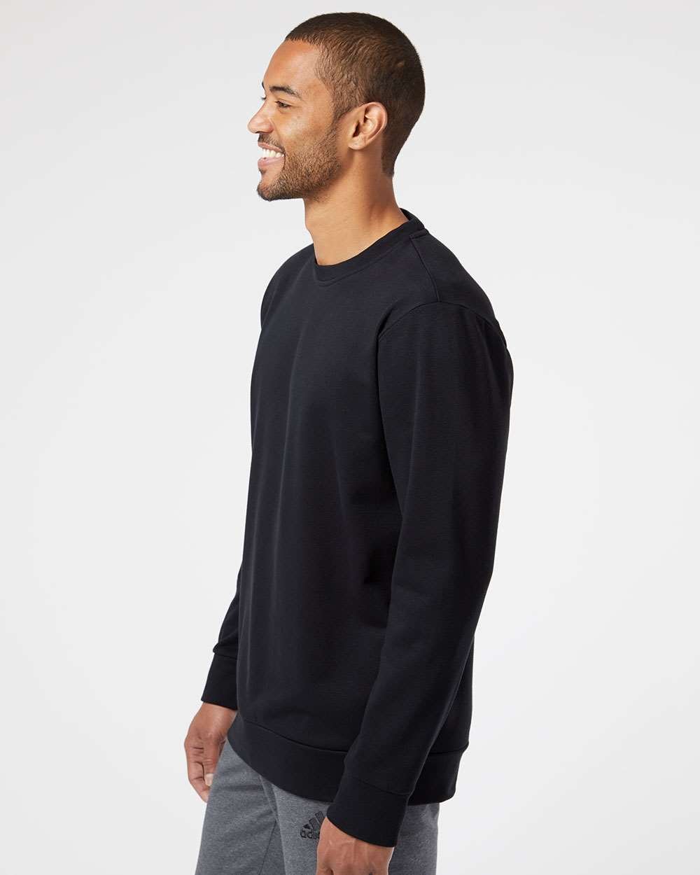 Adidas A434 Fleece Crewneck Sweatshirt #colormdl_Black