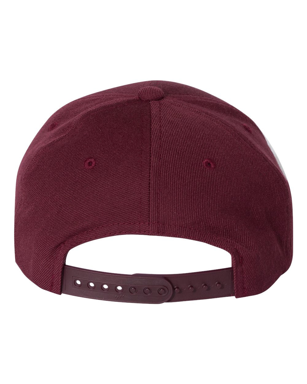 Maroon Color Premium Curved Visor Snapback Cap Back View