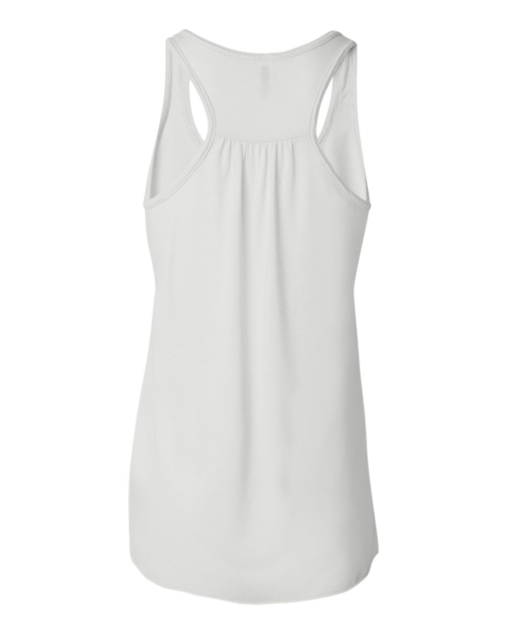 White Color Women's Flowy Racerback Tank