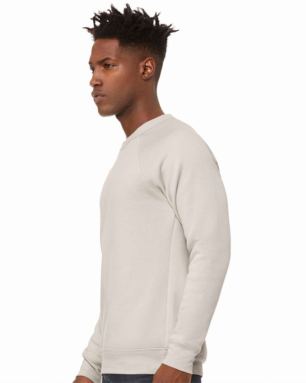 mdl Heather Dust Color Unisex Sponge Fleece Raglan Crewneck Sweatshirt
