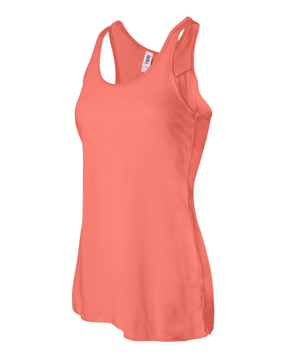 Coral Color Women's Flowy Racerback Tank