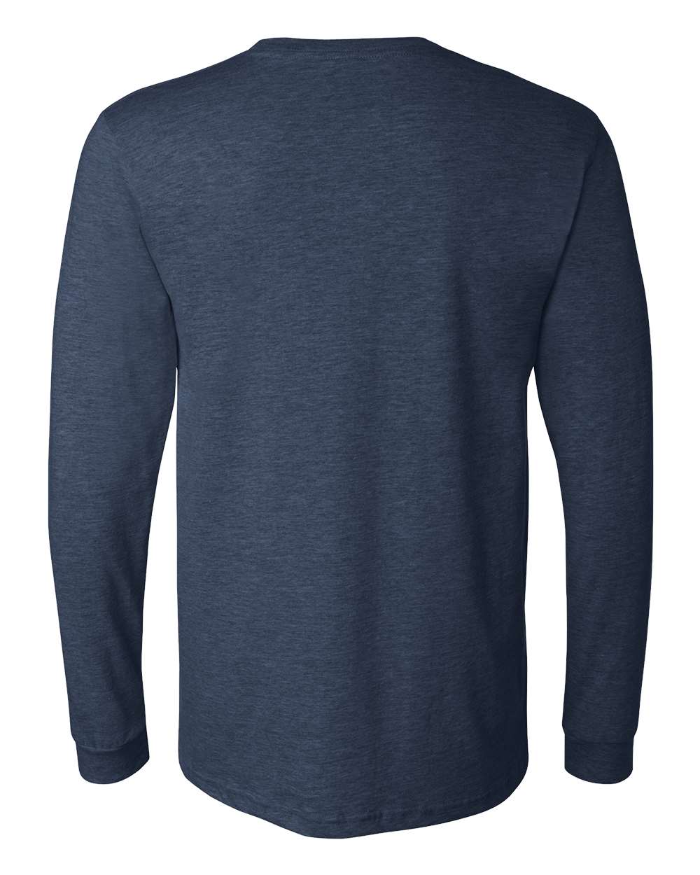 BELLA + CANVAS Unisex Heather CVC Long Sleeve Tee 3501CVC #color_Heather Navy
