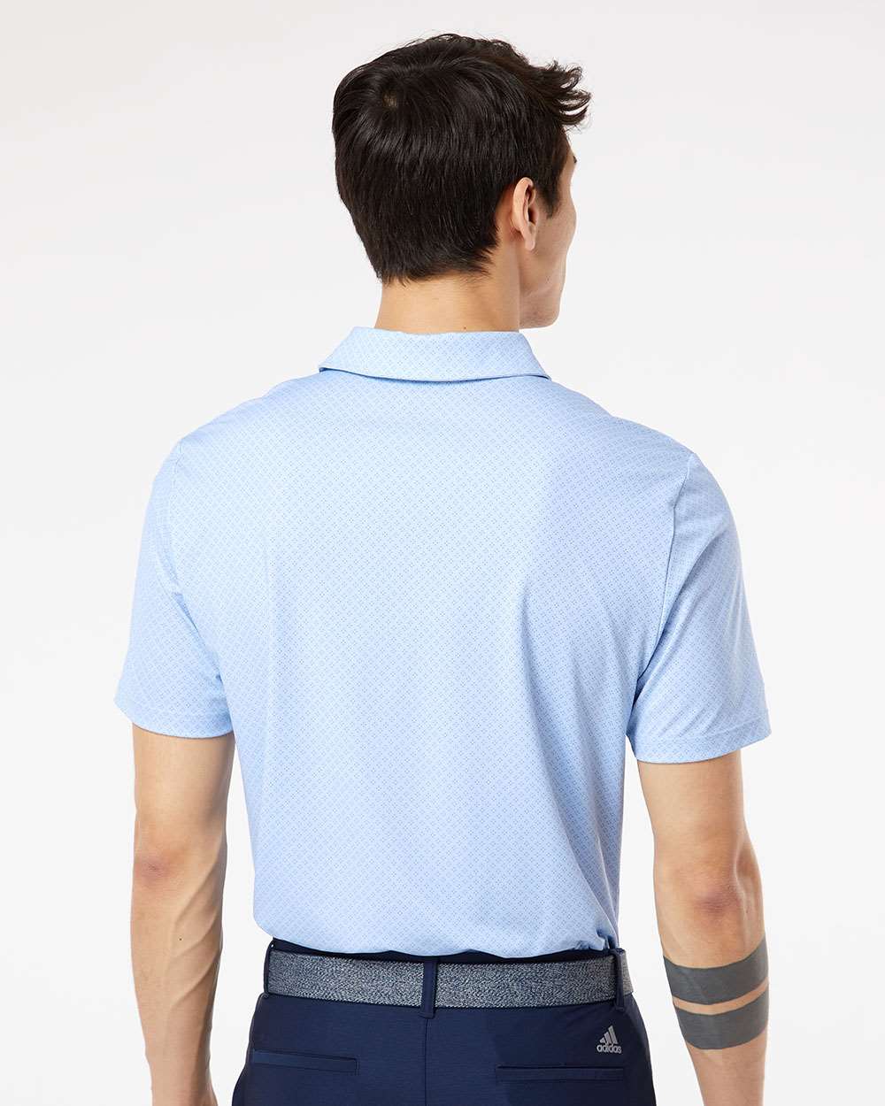 Adidas  A498 Diamond Dot Print Polo T-Shirt #colormdl_Glow Blue/ White/ Navy