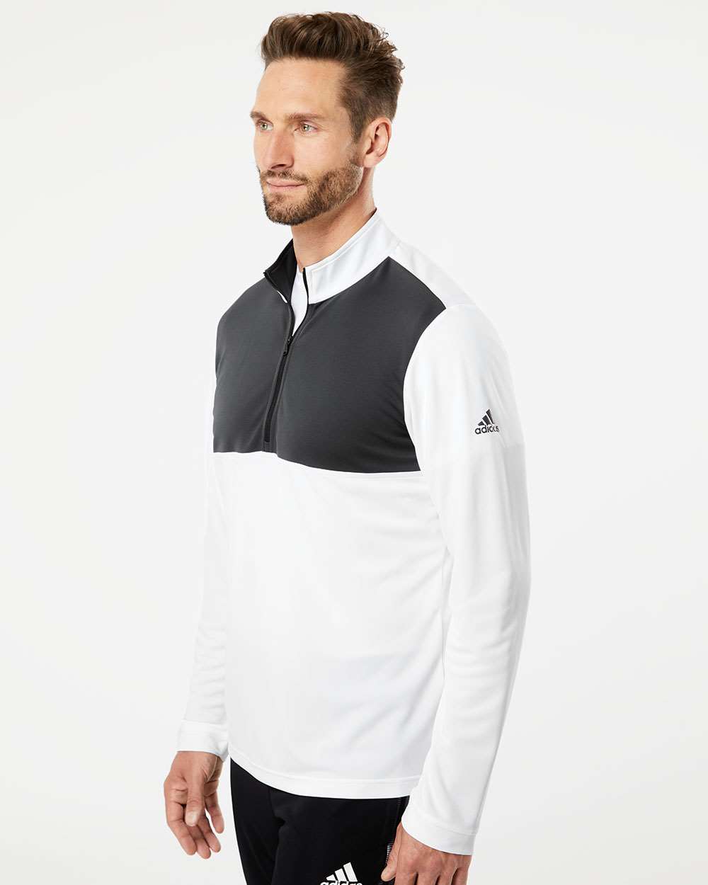 Adidas A280 Lightweight Quarter-Zip Pullover #colormdl_White/ Carbon