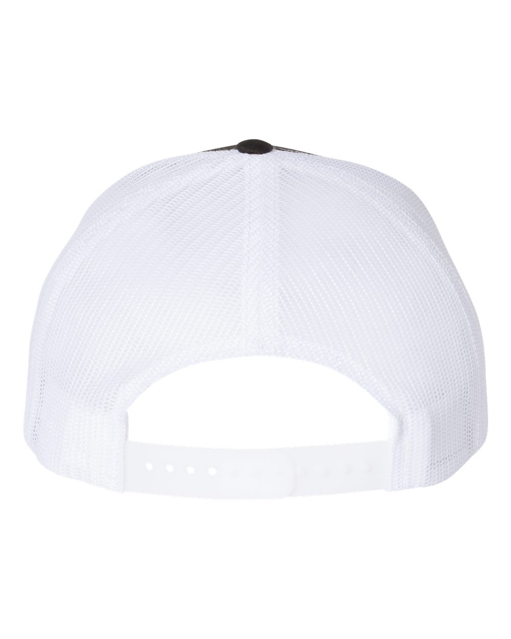 Black and White Color Five-Panel Trucker Cap Back View