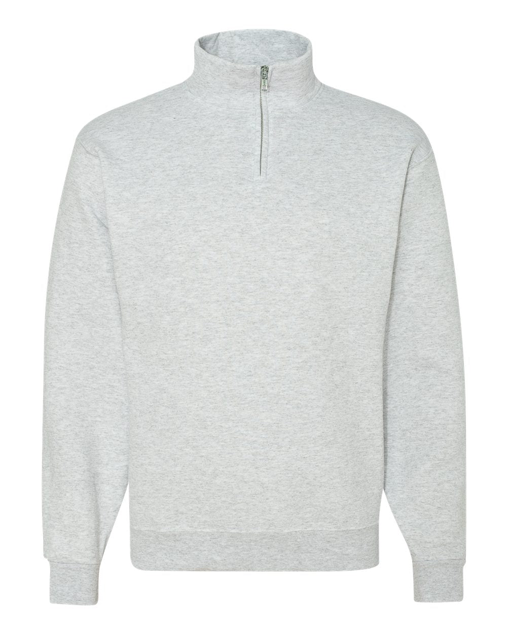 JERZEES Nublend® Cadet Collar Quarter-Zip Sweatshirt 995MR #color_Ash